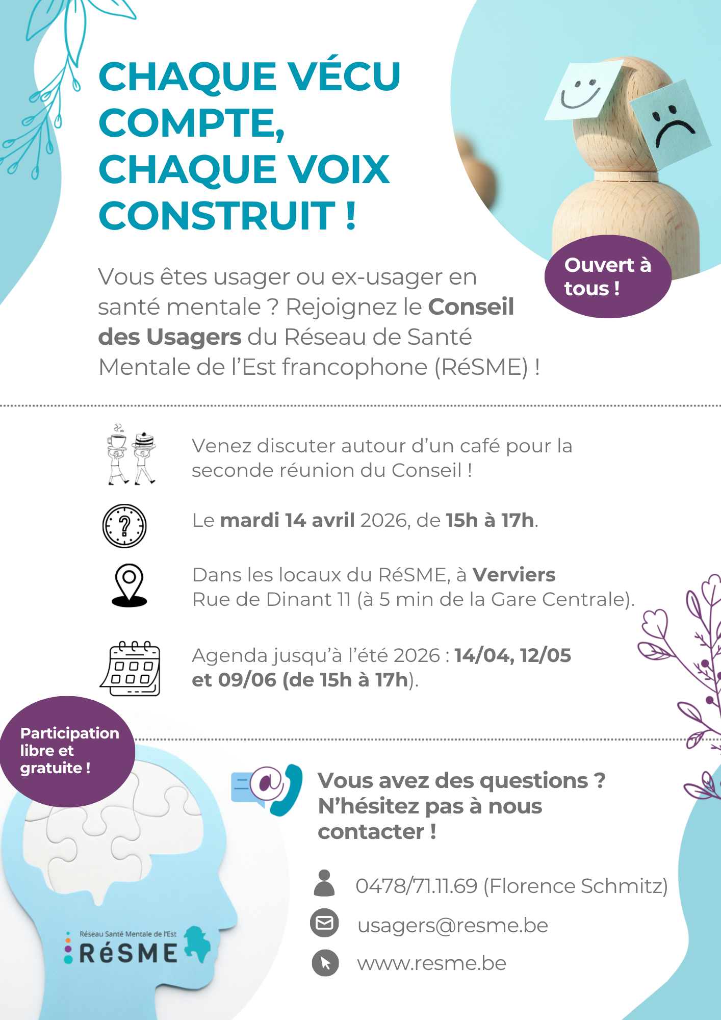 La 2e réunion du Conseil des Usagers a lieu ce 14 avril !