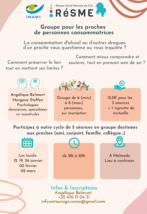 Photo de Groupe pour les proches de personnes consommatrices