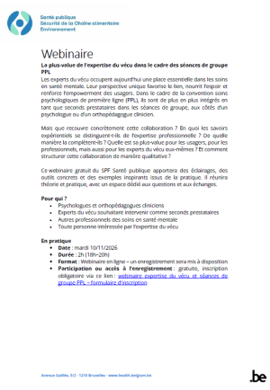 Photo de [Webinaire] La plus-value de l'expertise du vécu dans le cadre des séances de groupe PPL