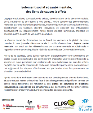 Photo de "Isolement social et santé mentale, des liens de cause à effet"