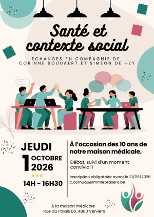 Photo de Santé et contexte social : échanges en compagnie de Corinne Bouaaërt et Siméon De Hey