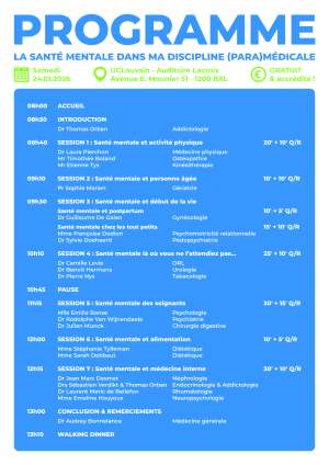 Photo de La santé mentale dans ma discipline (para)médicale (Symposium multidisciplinaire)