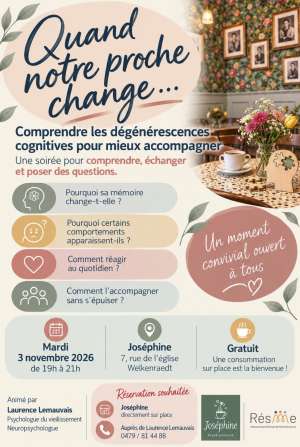 Photo de Quand notre proche change...Comprendre les dégénérescences cognitives pour mieux accompagner