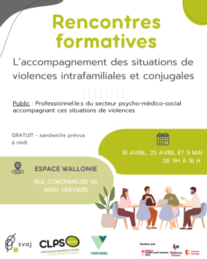 Photo de Rencontres formatives autour de l'accompagnement des situations de violences conjugales et intrafamiliales